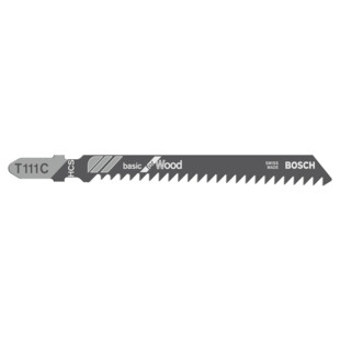 LAME DE SCIE SAUTEUSE HCS BOIS 100MM T111C (X5)