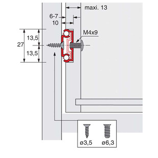 COULISSE A BILLES KA 270 HAUTEUR 27