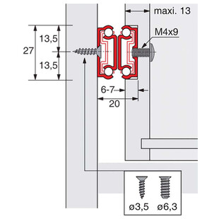 COULISSE A BILLES KA 290 HAUTEUR 27