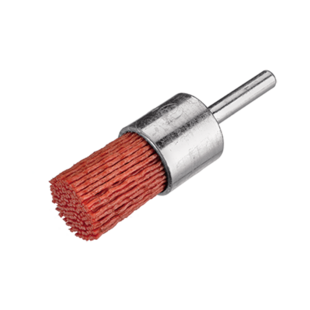 BROSSE PINCEAU SUR TIGE DE 6 MM GRITTYFLEX Ø25 MM FIL ABRASIF GR.80 ROUGE