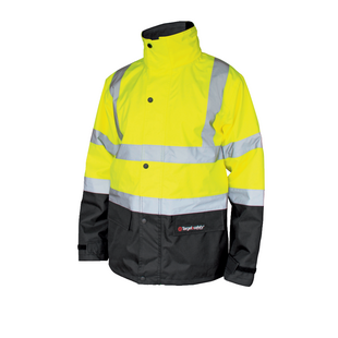 PARKA/VESTE DE PLUIE HAUTE VISIBILITE SKY JAUNE/NOIR