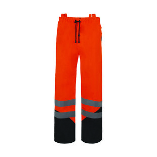 PANTALON DE PLUIE HAUTE VISIBILITE SPEED ORANGE/NOIR