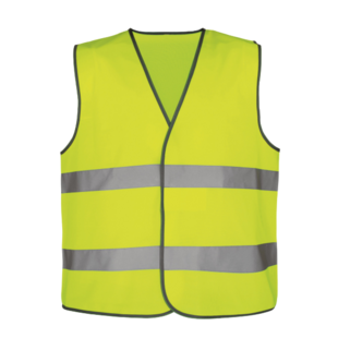 GILET NEON HAUTE VISIBILITE 2 BANDE CEINTURE TU