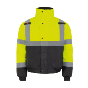 BLOUSON HAUTE VISIBILITE CARGO JAUNE/NOIR