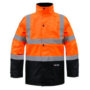 PARKA HAUTE VISIBILITE SKY ORANGE/NOIR