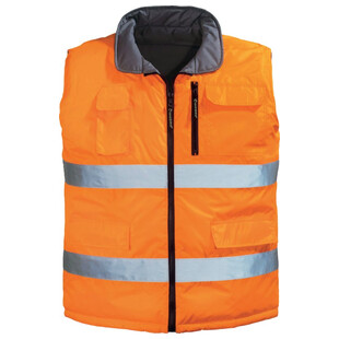 GILET REVERSIBLE HI-WAY ORANGE/GRIS