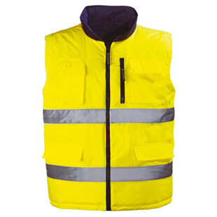 GILET REVERSIBLE HI-WAY JAUNE/GRIS