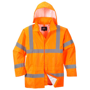 VESTE DE PLUIE HAUTE VISIBILITE POLYESTER/PVC ORANGE