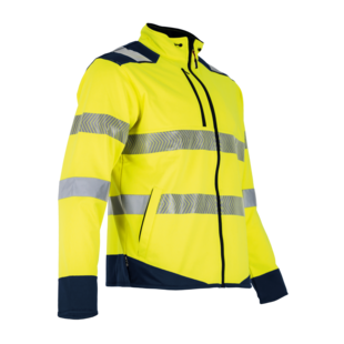 VESTE HAUTE VISIBILITE FLASH MARINE/JAUNE