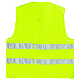 GILET HAUTE VISIBILITE JAUNE FLUO