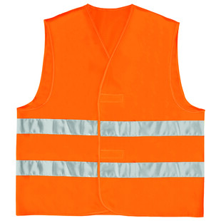 GILET HAUTE VISIBILITE ORANGE FLUO