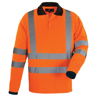 POLO MANCHE LONGUE HAUTE VISIBILITE YARD ORANGE