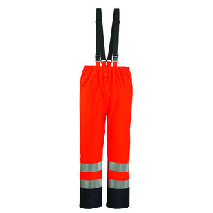 PANTALON HAUTE VISIBILTE HARBOR PU ORANGE/MARINE