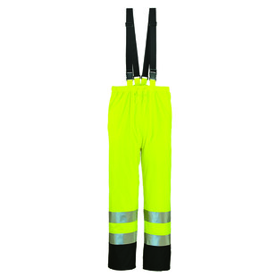 PANTALON HAUTE VISIBILTE HARBOR PU JAUNE/MARINE