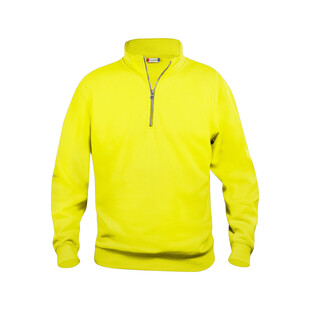 SWEATSHIRT MIXTE BASIC HALF ZIP JAUNE HV