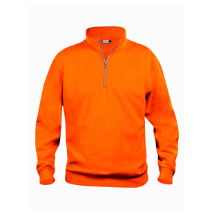 SWEATSHIRT BASIC HALF ZIP ORANGE HV