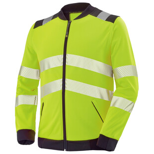 SWEAT ZIPPE VALLOUISE JAUNE FLUO/NOIR