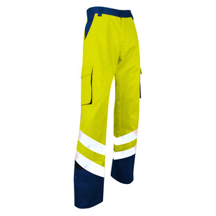 PANTALON PROTECTION HV JAUNE FLUO/BLEU NUIT 1563