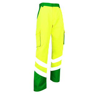 PANTALON BALISE HV JAUNE FLUO/VERT 1408