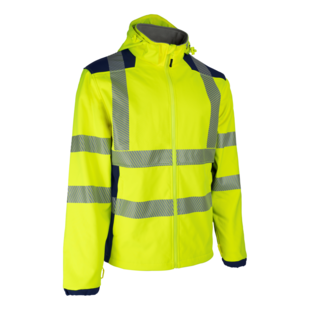 VESTE SOFTSHELL NEBULO GRS JAUNE HV/MARINE